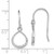 Image of 24mm Sterling Silver Rhodium-plated with CZ Infinity Shepherd Hook Earrings QE11082