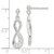 Image of 26.6mm Sterling Silver CZ Infinity Loop Dangle Earrings