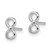Image of 8.1mm Sterling Silver Rhodium-plated Infinity Post Earrings