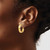 Image of 20.6mm 14K Yellow Gold High Polished 5mm Omega Back Hoop Earrings PRE953