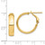 Image of 20.6mm 14K Yellow Gold High Polished 5mm Omega Back Hoop Earrings PRE953