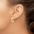 19.18mm 14K Yellow Gold High Polished 5mm Omega Back Oval Hoop Earrings PRE956