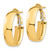 Image of 19.18mm 14K Yellow Gold High Polished 7mm Omega Back Oval Hoop Earrings PRE965