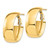 Image of 25.7mm 14K Yellow Gold High Polished 10mm Omega Back Oval Hoop Earrings PRE972