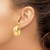 Image of 25.7mm 14K Yellow Gold High Polished 10mm Omega Back Oval Hoop Earrings PRE972
