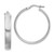 Image of 31mm 14K White Gold Large 5mm Satin Hoop Earrings