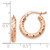 Image of 10mm 14k Rose Gold 3x10mm Diamond-cut Hoop Earrings
