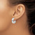 Image of 19.5mm 14k 6.75mm White Gold Omega Back Hoop Earrings