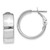 Image of 19.5mm 14k 6.75mm White Gold Omega Back Hoop Earrings