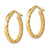 Image of 21mm 14K Yellow Gold Small Striped Edge Hoop Earrings