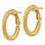 Image of 21mm 14K Yellow Gold 3x15mm Twisted Round Hoop Earrings