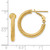 Image of 21mm 14K Yellow Gold 3x15mm Twisted Round Hoop Earrings