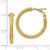 Image of 26.5mm 14K Yellow Gold 3x20mm Twisted Round Hoop Earrings