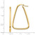 Image of 36.76mm 14K Yellow Gold 2mm Polished Triangle Hoop Earrings