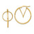 Image of 26.25mm 14K Yellow Gold Twisted Circle Inside Hoop Earrings