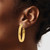 Image of 34mm 14K Yellow Gold 7.75mm Oval Omega Back Hoop Earrings