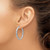 Image of 41.25mm 14k 4x30mm White Gold Diamond-cut Round Hoop Earrings