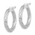 Image of 23.3mm 14k White Gold 3mm Polished & Satin Diamond-cut Hoop Earrings