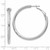 Image of 41mm 14k White Gold 3x35mm Polished Round Omega Back Hoop Earrings