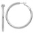 Image of 41mm 14k White Gold 3x35mm Polished Round Omega Back Hoop Earrings