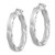 Image of 27mm 14K White Gold Satin and Polished Scalloped Edge Hoop Earrings