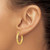 Image of 23.3mm 14K Yellow Gold 3mm Polished & Satin Diamond-cut Hoop Earrings