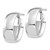Image of 25.7mm 14k White Gold High Polished 10mm Omega Back Oval Hoop Earrings