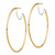 Image of 56.27mm 14K Two-tone Gold Large 2x55mm Diamond-cut Wire Polished Hoop Earrings