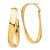 Image of 43.17mm 14K Yellow Gold High Polished 7mm Twisted Omega Back Oval Hoop Earrings
