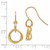 Image of 27mm 14K Yellow Gold Small Twisted Circle Shepherd Hook Earrings