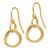 Image of 27mm 14K Yellow Gold Small Twisted Circle Shepherd Hook Earrings