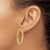 Image of 38.7mm 14K Yellow Gold Fancy Diamond-Cut Versatile Oval Post Earrings