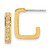 Image of 14.65mm Gold-plated Kelly Waters Square Hoop CZ Earrings