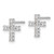 Image of 14K White Gold Lab Grown Diamond SI1/SI2, G H I, Cross Post Earrings