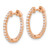 Image of 14K Rose Gold Lab Grown Diamond SI+, H+, In and Out Hinged Hoop Earrings