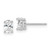 Image of 6.07mm 14K White Gold Lab Grown Diamond SI+, H+, 5.35x3.65mm Oval Stud Earrings
