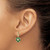 Image of 21.61mm 14K Yellow Gold Lab Grown Diamond SI1/SI2, G H I, Created Emerald Earrings