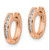 Image of 14K Rose Gold Polished Lab Grown Diamond SI1/SI2, G H I, Hinged Hoop Earrings Image of 14K Rose Gold Polished Lab Grown Diamond SI1/SI2, G H I, Hinged Hoop Earrings