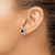 Image of 9mm 14K White Gold Lab Grown Diamond and Created Blue Sapphire Halo Post Earrings