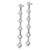 Image of 39.25mm 14K White Gold Lab Grown Diamond SI1/SI2, G H I, 6 Stone Post Dangle Earrings