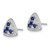 Image of 10.15mm 14K White Gold Lab Grown Diamond SI1/SI2, G H I, Created Sapp Triangle Post Earrings