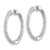 Image of 14k White Gold Oro Spotlight Lab Grown Diamond SI+, H+, In & Out Hinged Hoop Earrings