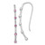 Image of 46.3mm 14K White Gold Lab Grown Diamond SI1/SI2, G H I, and Created Pink Sapphire Threader Earrings