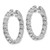 Image of 14k White Gold Oro Spotlight Lab Grown Diamond SI+, H+, Round Hoop with Safety Clasp Earrings