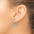 Image of 14k White Gold Oro Spotlight Lab Grown Diamond SI+, H+, Round Hoop with Safety Clasp Earrings