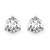 Image of 14k White Gold 1 carat total weight Round VS/SI D E F Lab Grown Diamond 3 Prong Stud Post Earrings