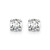 Image of 14k White Gold 1/2 carat total weight Round VS/SI D E F Lab Grown Diamond 4 Prong Stud Post Earrings
