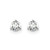 Image of 14k White Gold 3/8 carat total weight Round VS/SI D E F Lab Grown Diamond 3 Prong Stud Post Earrings