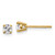 Image of 14K Yellow Gold 3/8 carat total weight Round VS/SI D E F Lab Grown Diamond 4 Prong Stud Post Earrings