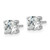 Image of 14k White Gold 1 1/2 carat total weight Round VS/SI D E F Lab Grown Diamond 4 Prong Stud Post Earrings